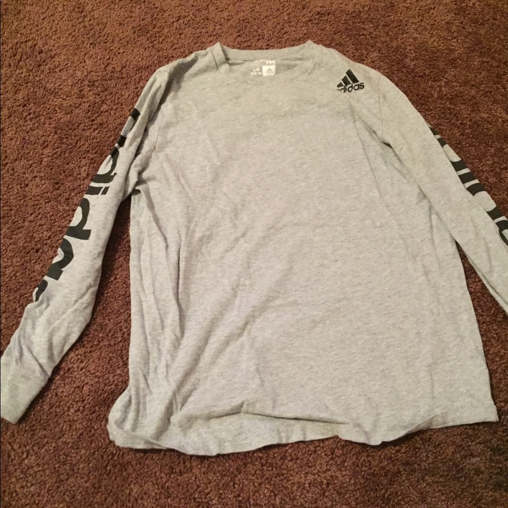 Grey long sleeve adidas shirt